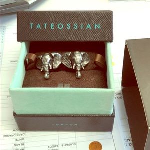 Tate ossian elephant pewter cuff links.